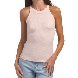 NWT! ELAN Pink Ribbed Racerback Tank Top- M
